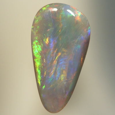 SOLID SEMI BLACK OPAL Burning colour, orange and green to purple and blue